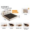 Cama tipo caja de alta gama con ambiente moderno y sencillo de cuero suave con cajón de almacenamiento, cama doble para apartamento pequeño