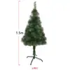 Árbol de Navidad de Aguja de Pino de 1.5M 1.8M, Árbol de Navidad Denso sin Luces con Base de Hierro, Suministros para Decoración Navideña