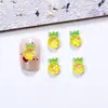 Decoraciones para Uñas de Dibujos Animados de Frutas Mini de Verano Frescas y Sencillas, Decoraciones de Uñas de Resina Transparente 3D de Fresa y Plátano Helado