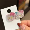 Accesorios para el Cabello Dulces y Lindos Pasadores Kt Llenos de Diamantes Pasadores de Gatito Pinzas de Pato Versátiles Pinzas Laterales Estilo Coreano Nuevos Pasadores para Flequillo