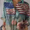 Camisa Feminina Europeia e Americana Moda Manga Três Quartos Impressão Digital 3D Venda Quente Fornecedor de Fábrica Moda Casual Multicor