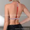 Lencería Femenina Sexy Push-Up Estilo San Valentín Año Nuevo Cruzado Temu con Tirante de Encaje y Pedrería en el Hombro Espalda Hermosa Venta Directa del Fabricante