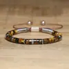 Pulseira de Areia Natural Tecida à Mão Moda Popular Transfronteiriça Pulseira com Contas Espaçadoras Douradas Joia Exquisita para Mulheres
