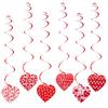 Papel holográfico colgante en espiral con forma de espiral de amor transfronterizo para San Valentín, suministros para bodas, decoración de salas de bodas, diseño de lugares, flores