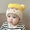 Gorro de Invierno para Bebé Niños Lindo con Pompón Gorro de Punto Niños Niñas Protección Cálida para Orejas Gorro de Lana Grueso Tejido