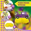 Decorações de Mesa para Festa de Carnaval Bandeiras de Favo de Mel Máscara Conjunto de Suprimentos para Decoração de Festa