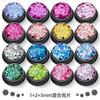 Set de lentejuelas mixtas de 16 colores transfronterizo 1+2+3m polvo de glitter ultrafino maquillaje esmalte de uñas gel materiales para joyería