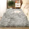 Alfombra de seda y lana de color liso para dormitorio junto a la cama, alfombra completa para sala de estar, alfombra suave de pelo largo, lavable