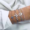 Comercio Electrónico Transfronterizo Joyería Estilo Europeo y Americano Moderno Personalizado Pulsera Tejida Mapa Corazón Latido Set de 4 Piezas