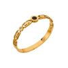 Pulsera de acero de titanio con diseño hueco de diamante, pulsera redonda de concha negra para mujer, pulsera Joker de moda, venta caliente transfronteriza, al por mayor