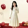 Nueva colección de primavera y otoño: elegante vestido camisero de manga larga para niñas, perfecto para uso casual y fácil de combinar con otros atuendos