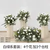 Decoración de Ceremonia de Área de Entrega con Decoración de Columna Romana, Adornos de Área de Entrega, Flores Artificiales, Bolas de Flores, Decoración de Escena de Columna de Flores