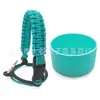 Alça de Corda Paracord para Garrafa de Água em Estoque Transfronteiriça, Manga Portátil para Copo Espacial, Alça de Transporte de Copo com Manga de Base de Silicone para Garrafa de Água Portátil ao Ar Livre