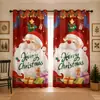 Cortinas Opacas Estampadas Navideñas Transfronterizas Decoración Navideña Europea y Americana Ventana de Piso a Techo Cortinas Opacas sin Taladro Venta al por Mayor Temu