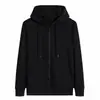 Suéter Cardigan Masculino com Capuz e Zíper Estilo Hong Kong Casual Solto Esportivo Primavera Outono Inverno Casaco Tendência Roupa de Cima Cor Sólida