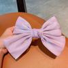 Tocado Perlado de Lazo Grande Niños Niña Parte Trasera Horquilla para el Cabello Clip Niña Lazo de Princesa Clip de Primavera