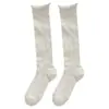 Calcetines Finos de Verano para Mujer, Malla Hueca, Patrón Oscuro, Algodón Puro, Calcetines Caídos, Estilo Miu, Calcetines Largos Sencillos, Transpirables
