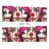 Cross-border Hot nail Art Marca d'água Adesivos ins Halloween Crânio Maple Leaf Russo unha Adesivos Atacado