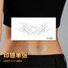 Adesivo de Tatuagem Estampado de Sucubo Prata Quente Posição na Cintura e Abdômen Padrão Nicho Roupa de Garota Popular Adesivo de Tatuagem à Prova d'Água de Longa Duração