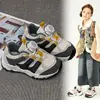 Zapatos para niños con hebilla giratoria, zapatos casuales, zapatillas de malla de suela blanda para niñas primavera 2026, zapatos para niños grandes, zapatos de papá