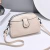 Bolso cuadrado pequeño multicapa sencillo para mujer, con hebilla de hilo bordado de PU, bolso pequeño para madre de mediana edad, bolso bandolera informal y dulce