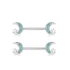 Plataforma de comercio electrónico transfronterizo para anillo de pecho corazón con incrustaciones de circonita anillo de pecho uña acero inoxidable joyería perforada Amazon