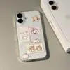 Colagem de Gato Fofo Adequada para Capa de Celular Apple 17 16 15 14 17Promax Capa Macia XS Desenho Animado Xr 11
