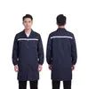 Banda reflectante overol azul para hombre largo resistente a las manchas almacén fábrica de alimentos ropa de trabajo manejo impresión logo ropa de protección laboral
