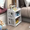 Mesita de noche minimalista moderna con armario de almacenamiento Gabinete lateral para dormitorio Gabinete de almacenamiento para sala de estar Mesa de centro para sofá Mesa auxiliar Dormitorio Armario pequeño