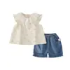 Conjunto de Shorts para Niñas, Top de Verano Floral sin Mangas para Niños, Ropa de Verano para Niños, Holgado y Dulce, Ropa para Bebés 2026