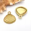 Acessórios de Joias DIY de Aço Inoxidável Pingente Dourado de Vida Marinha Cavalo-Marinho Concha Estrela do Mar Pulseira Colar Pequeno Pingente