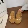 Pantuflas Retro de Suela Gruesa con Estampado de Flores 2026, Estilo Coreano, Diseño Nuevo, Acabado Mate, Dibujo Animado, Perfectas para Niñas Dulces