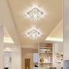 Luminária embutida de cristal LED para sala de estar, decoração de teto, pequena lâmpada de orifício, lâmpada de corredor embutida, lâmpada de corredor