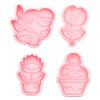 Moldes para Galletas Serie Plantas Carnívoras, Moldes para Galletas de Dibujos Animados 3D de Planta Carnívora, Galletas Impresas de Simulación de Arcilla DIY