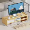 Soporte Elevador Base para Monitor de Computadora de Escritorio Soporte de Escritorio Estación de Trabajo de Escritorio de Oficina Estante de Almacenamiento con Cajón de Escritorio