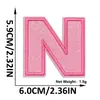 Parches de Tela Bordados con Lentejuelas Rojo Rosa, Letras y Números en Inglés, con Adhesivo Termofusible para Decoración de Ropa y Accesorios de Bolsos