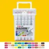 Marcadores de Ponta Dupla Marca Rui 60 Cores para Alunos do Ensino Fundamental Canetas de Desenho à Base de Óleo Arte Anime Pintura à Mão Grafite Canetas Coloridas