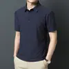 Camisa Polo de TikTok Camiseta para Hombre Verano Color Sólido Mezcla de Algodón Manga Corta Corte Ajustado Delgado Negocios Manga Corta Hombre