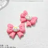 Acessórios de Resina de Desenho Animado Fofos para Meninas, Presilhas de Cabelo DIY de Cola de Creme Feitas à Mão, Elásticos de Cabelo, Pingentes para Sapatos, Materiais para Chaveiros