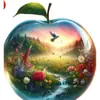 Nuevo Colgante de Manzana Plana Acrílico Transfronterizo