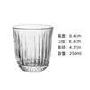 Copo de vidro simples espesso para uso doméstico, copo de bebida resistente ao calor, copo para café latte, copo para suco de bebida fria, copo de boca larga para milk-shake