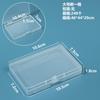 Caja de Plástico Transparente Rectangular Caja de Exhibición para Herramientas de Ferretería Piezas Caja de Almacenamiento para Tarjetas Papelería con Tapa Caja para Cuentas