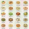 [Variedad de Comidas Reductoras de Grasa para una Semana] 324 Pegatinas de Recetas Caseras Controladas en Azúcar para Decoración de Dieta Razonable