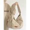 Bolso de Lona de Gran Capacidad para Mujer 2024 Nueva Moda Nicho Pana Versátil Estudiante Clase Hombro Bandolera