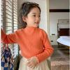 [En Stock] Camiseta Interior para Niña, Moda 2025 Primavera y Otoño Nuevo Estilo, Cuello Alto de Encaje para Bebé, Color Liso, Ropa Interior