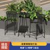 Mesa y silla de exterior para jardín y patio nórdico, mesa y silla de exterior para villa de ocio, mesa y silla de exterior de hierro para cafetería.