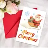 Cartão de Boas Festas de Natal Novo Transfronteiriço, Cartão de Boas Festas de Desenho Animado Fofo + Envelope, Cartão de Bênção Festiva Exquisito