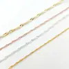 Cadena de Onda de Agua Chapada en Cobre Dorado de Fuerte Retención de Color, Cadena Suelta Producto Semiterminado, Accesorios para Joyería DIY, Cadena para Pulsera, Materiales para Collares