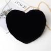 Bolsa de corazón de durazno, bolsa de felpa en forma de corazón, bolsa de cadena para niña, bolsa con cremallera, bolsa para teléfono móvil, bandolera, bolsa de mensajero, en stock, venta al por mayor