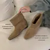 Botines convertibles de punta fina estilo coreano para mujer, con efecto de altura, colección otoño 2026, botas de moda slip-on versátiles y elegantes